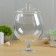 Vase "Brandy" glass on the leg 3l d-14cm, h-24cm, (b/cover) H-30cm (with lid) transparent