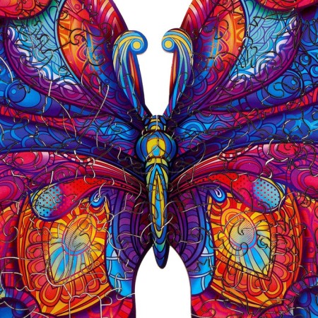 Wooden figured puzzle "Charity Moth", wooden box-3