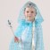 Elsa carnival set, organza raincoat, braid, rod, crown, length 100 cm