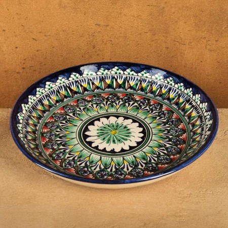 Largan Rishtan ceramics "Patterns", 25 cm, Blue Mix