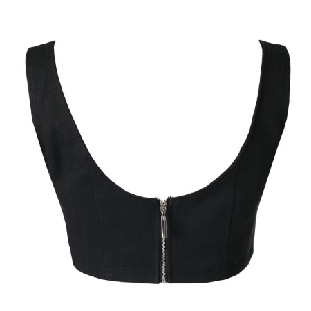 Top female denim Mist: Denim R.48, Black-9