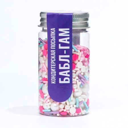 New Year. Confectionery Sprinking "Babble Gam", 50 g-1