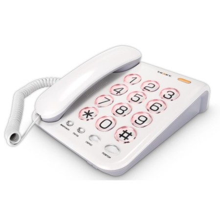 Texet TX 262 phone, wired, call volume control, large buttons, light gray-2