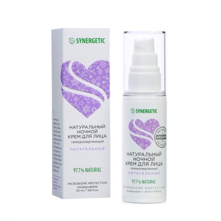 Facial cream Night natural Synergetic nutritious, 50 ml