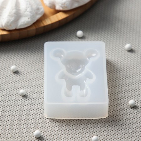 Mold "Mishutka", silicone, 7 × 5 cm, white color-1
