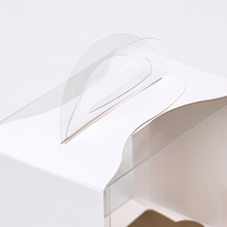 Confectionery packaging for the cake, white 12 x 8 x 10 cm-2