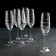 A set of crystal glasses for champagne "Spiral", 160 ml, 6 pcs