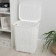 Besnaya basket with a lid "Vyaz", 60 l, 44 × 36 × 52 cm, white color