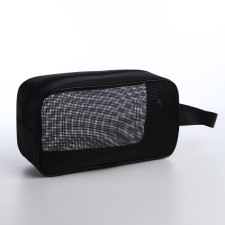 Cosmetic bag with lightning, black color