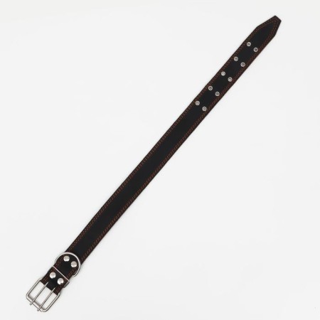 The collar is two-layer leather, 85 x 4.5 cm, Osh 50-70 cm, black-2
