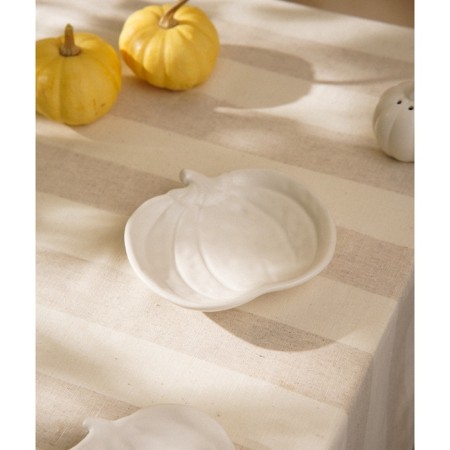 SL Home plate "Autumn Breeze", 16 × 14.5 × 3.3 cm, ceramics, white color-7
