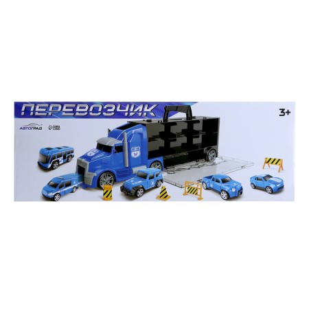 Truck "Carrier", included 6 cars and road signs-13