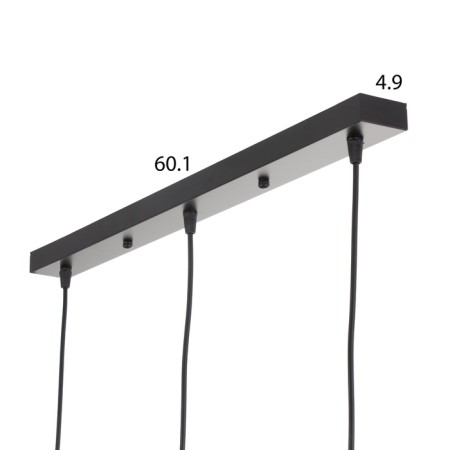Cut "Contour" 3x60W E27 Black 70x20x22 (90) cm-5