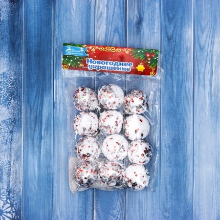 Set of balls plastic D-3 cm, 12 pcs "Magic overflow"-1