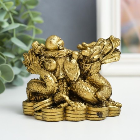 NECSK Polystone for bronze "Hothey on the dragon" 6x9.5x7 cm-3