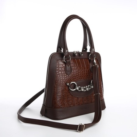 Female Bag Textura, Tout, Middle Size, Brown color-2