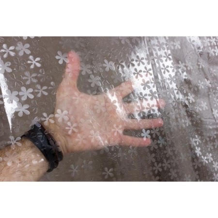 Bathroom curtains Meiwa Twedia, 182x182, PVC, transparent-1