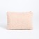 Cosmetic bag with lightning, textura, beige color