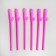 Tubes on a bacheloretterator, plastic, pink, 6 pcs