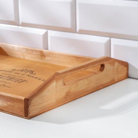 Wooden tray with decor, 40 × 30 × 7.5 cm, pine-2