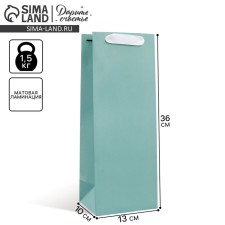 Gift package for a bottle, packaging, Tiffany, 13 x 35 x 10 cm