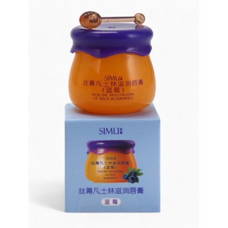 Lip balm moisturizing, restoring, with natural blueberry extract-5