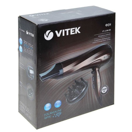 Hair hair dryer Vitek VT-2298, 2400 W, 2 speeds, 4 pace. regime, diffuser, ionization-3