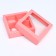 Box for sweets 4 pcs, pink, 12.5x 12.5 x 3.5 cm,