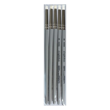 Silicon Brush "Flat", Hana Create No. 5 (exhibition length 8 mm), short dull handle-3