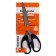 Office scissors 19 cm, plastic handles, black