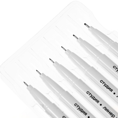 A set of capillary handles, Liners Gamma Studio, 6 pieces: 0.05, 0.1, 0.2, 0.3, 0.5, 0.8, black-1