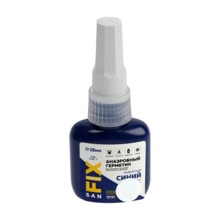 Sanfix anaerobic sealant, collapsible, 15 ml., Blue