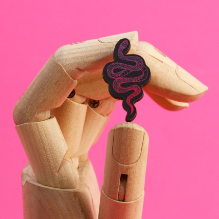 Wooden icon "Snake", 1.9 x 3.5 cm-4