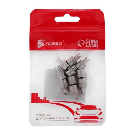 Torso valve cap, with a key, chrome, set 10 pcs-2
