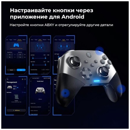 Easysmx X10 wireless gamepad with mechanical buttons, gray (VG-C502)-7