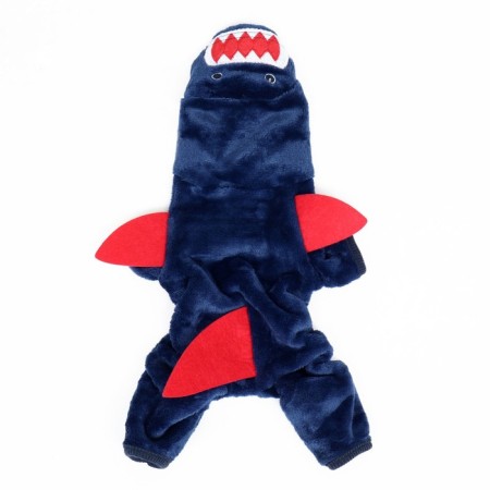 Akula overalls with a hood, size S (DS 25 cm, OG 35 cm, Osh 25 cm), blue-8