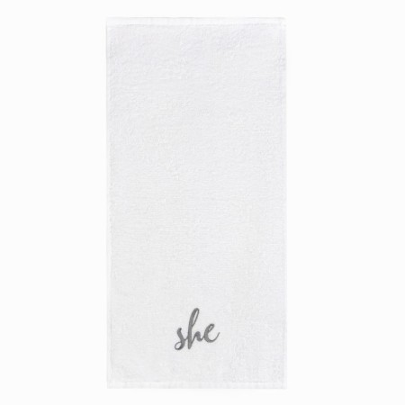 Set of towels "She & He" 35x50 cm-2 pcs, 100% cotton, 350 g/m2-1