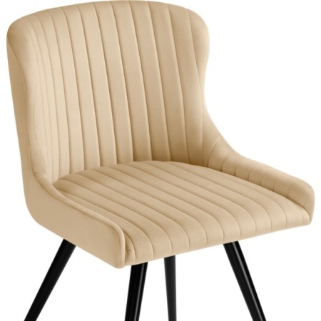 Chair on the Gabri Metal Metal Carcass/velor, black/beige 50x57x77 cm-6