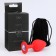 Anal traffic jam-hoods, with a crystal, without vibration, Soft silicone, 35 x 80 mm, red
