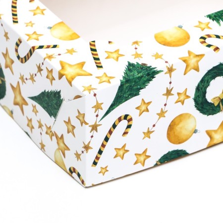 Folding box with the window "Stars and canes", 25 x 15 x 7 cm-5
