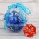 A set of jewelry plastic 10 pcs "Sanda" (2 balls, 2 sweets, 2 Christmas trees, 4 stars) blue