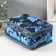 Casket for needlework "Blue flowers on blue" 18x12x9.5 cm
