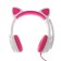 Headphones Quumo Game Cat White, Game, microphone, USB+3.5 mm, 2m, white/pink