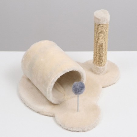Game complex with a column-bunker, pipe, toy, 40 x 30 x 35 cm, milk-3