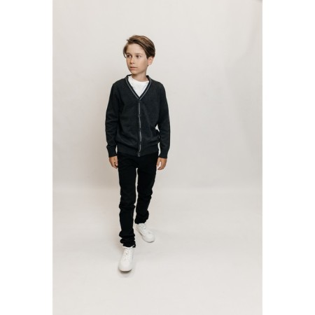 Jumper for boys, height 146-152 cm, dark gray color-7