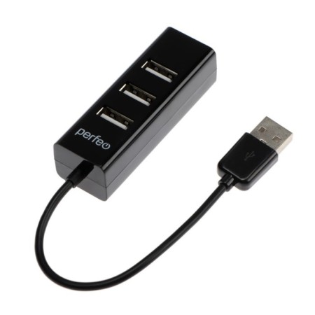 USB border (Hub) Perfeo PF-HYD-6010H, 4 ports, USB 2.0, black-1