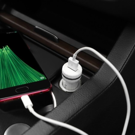 Hoco Z27A car charger, 1 USB, 18 watts, 3 A, white-8