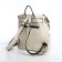 Women's backpack made of artificial leather with lightning, 4 pockets, milk color