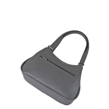 Bag bag claim. Kozh, lightning department, gray color 25x11x21cm-1