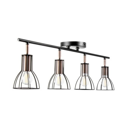 Lamp "Boston" 4x60W E14 black/copper-4